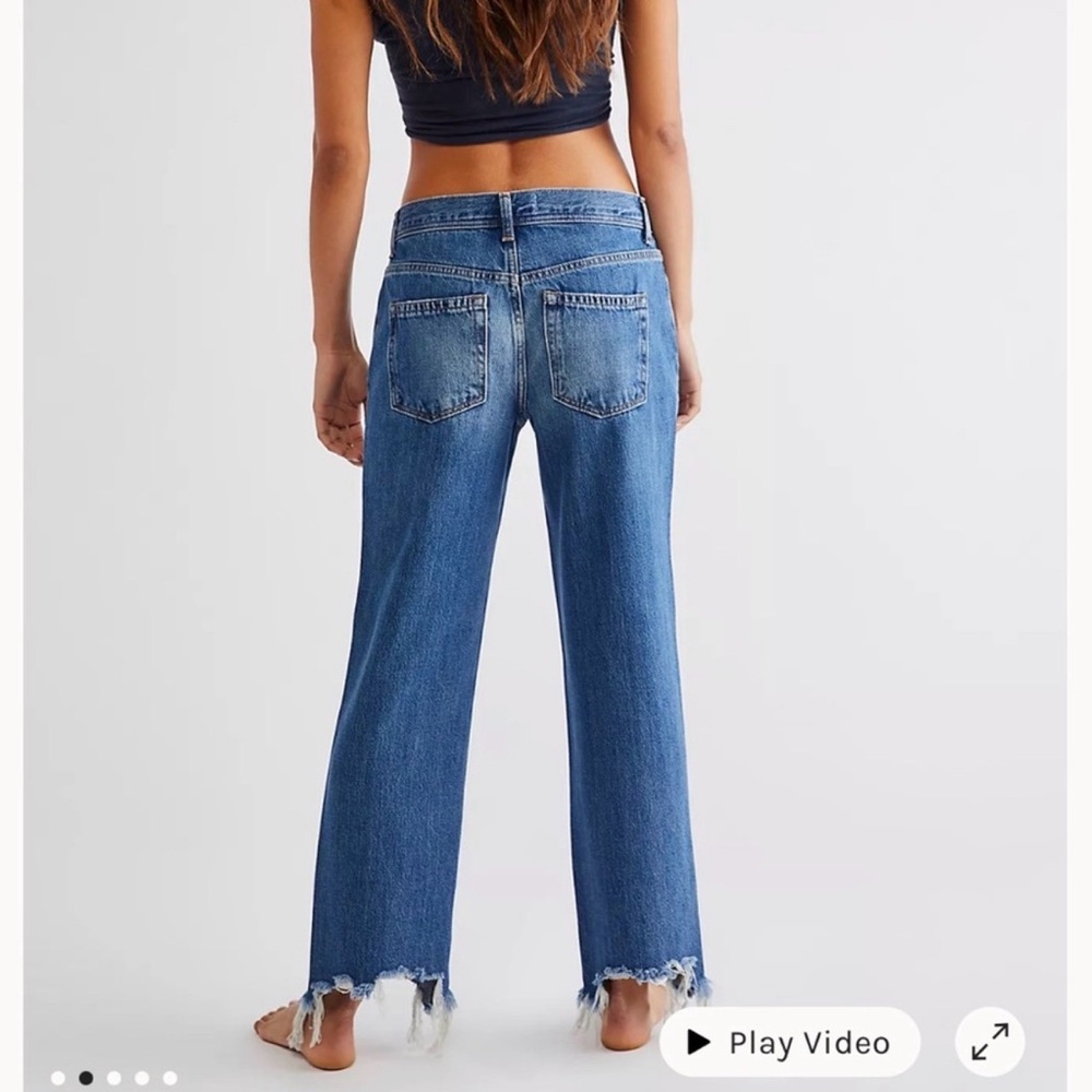 Free People We The Free Maggie Mid-Rise Straight Leg Jeans - Picture 2 of 7